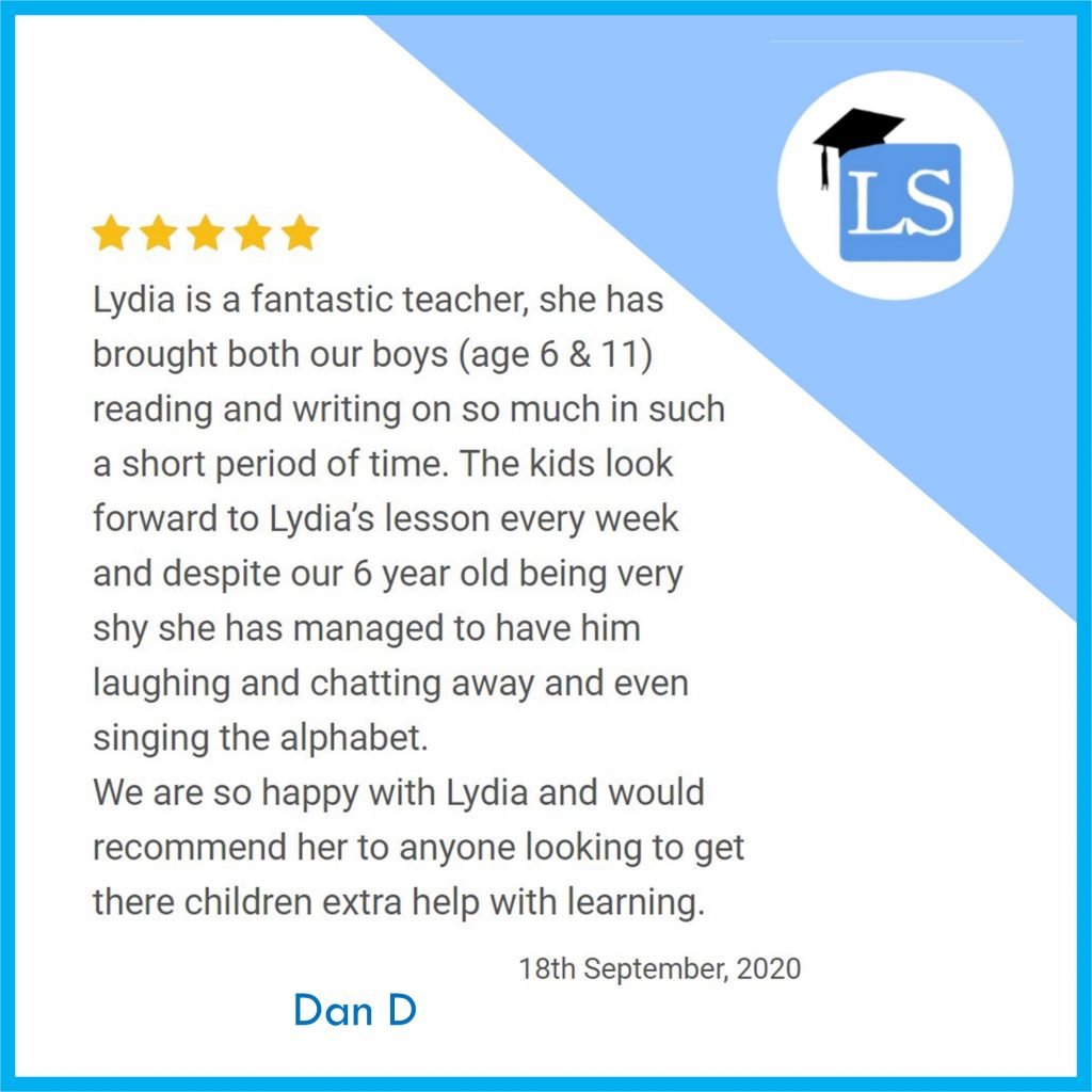 5 star Tutoring review from pupil