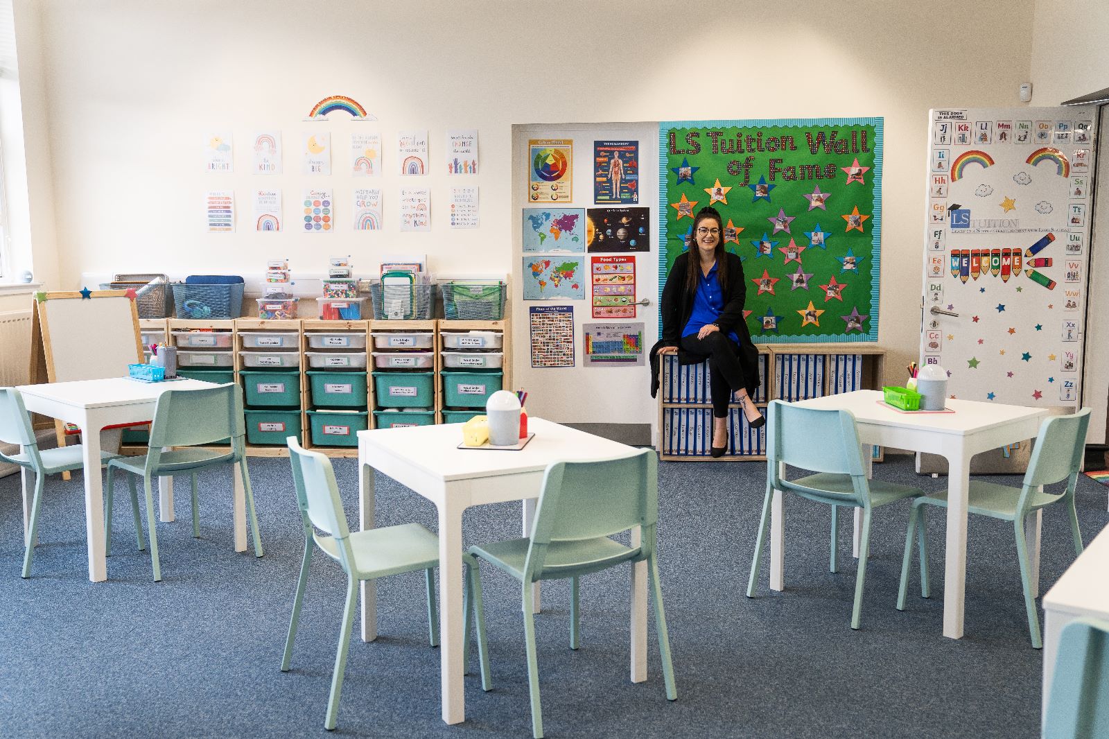 Lydia of LS Tuition in the new learning space classroom